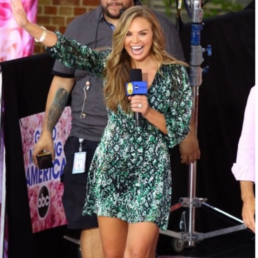 Alice + Olivia Rita Green Snakeskin Dress 4 - Picture 2 of 12